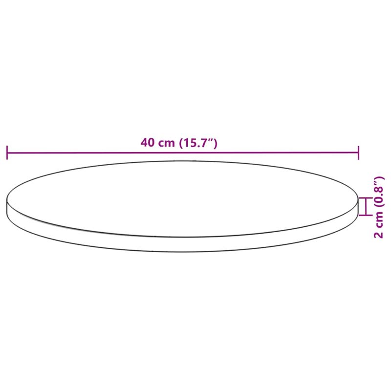 Casa si Gradina - Mobilier - Feronerie si accesorii mobila - Blat de masa rotund, Ø40x2 cm, lemn masiv de acacia - Infinity.ro