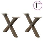 Casa si Gradina - Mobilier - Feronerie si accesorii mobila - Picioare pentru masa cafea in forma X, 2 buc Otel natural Otel, mărime 60x(30-31) cm (40 mm) - Infinity.ro