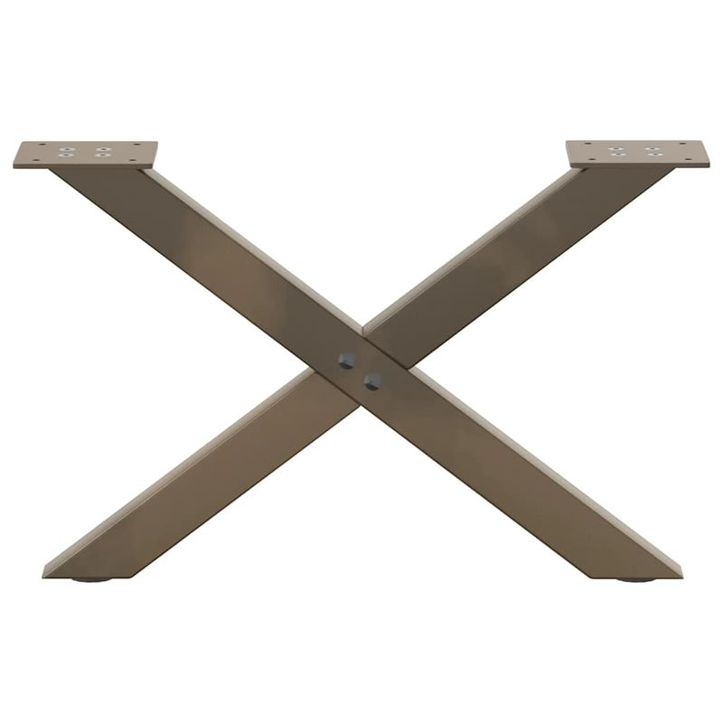 Casa si Gradina - Mobilier - Feronerie si accesorii mobila - Picioare pentru masa cafea in forma X, 2 buc Otel natural Otel, mărime 60x(30-31) cm (40 mm) - Infinity.ro