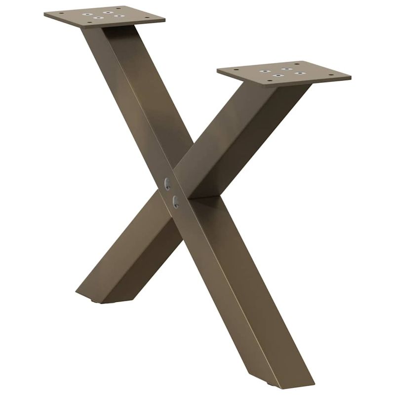 Casa si Gradina - Mobilier - Feronerie si accesorii mobila - Picioare pentru masa cafea in forma X, 2 buc Otel natural Otel, mărime 60x(30-31) cm (40 mm) - Infinity.ro