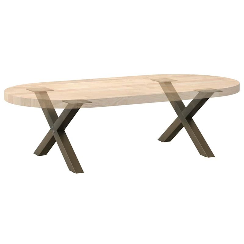 Casa si Gradina - Mobilier - Feronerie si accesorii mobila - Picioare pentru masa cafea in forma X, 2 buc Otel natural Otel, mărime 60x(30-31) cm (40 mm) - Infinity.ro