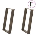 Casa si Gradina - Mobilier - Feronerie si accesorii mobila - Picioare pentru masa in forma de U 2 buc Otel natural Otel - Infinity.ro