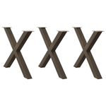 Casa si Gradina - Mobilier - Feronerie si accesorii mobila - Picioare pentru masa in forma de X, 3 buc Otel natural Otel, mărime 90x(72-73) cm (80 mm) - Infinity.ro