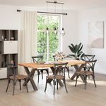Casa si Gradina - Mobilier - Feronerie si accesorii mobila - Picioare pentru masa in forma de X, 3 buc Otel natural Otel, mărime 90x(72-73) cm (80 mm) - Infinity.ro