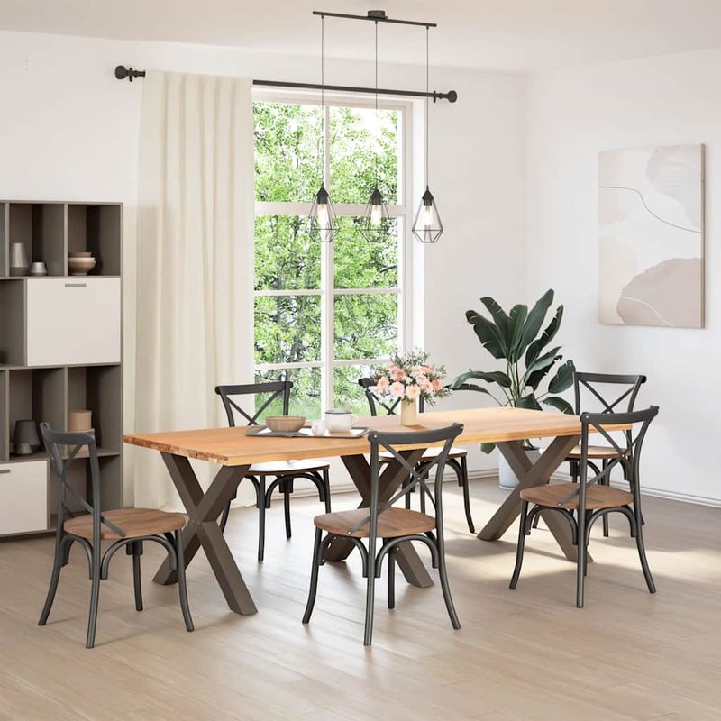Casa si Gradina - Mobilier - Feronerie si accesorii mobila - Picioare pentru masa in forma de X, 3 buc Otel natural Otel, mărime 90x(72-73) cm (80 mm) - Infinity.ro