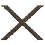 Casa si Gradina - Mobilier - Feronerie si accesorii mobila - Picioare pentru masa in forma de X, 3 buc Otel natural Otel, mărime 90x(72-73) cm (80 mm) - Infinity.ro