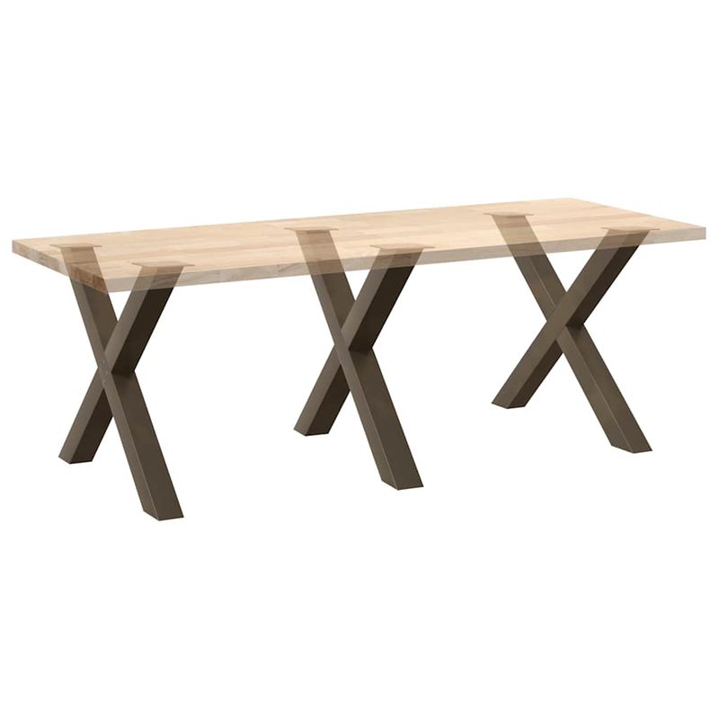 Casa si Gradina - Mobilier - Feronerie si accesorii mobila - Picioare pentru masa in forma de X, 3 buc Otel natural Otel, mărime 90x(72-73) cm (80 mm) - Infinity.ro