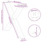 Casa si Gradina - Mobilier - Feronerie si accesorii mobila - Picioare pentru masa in forma de X, 3 buc Otel natural Otel, mărime 90x(72-73) cm (80 mm) - Infinity.ro