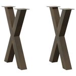 Casa si Gradina - Mobilier - Feronerie si accesorii mobila - Picioare pentru masa in forma de X, 2 buc Otel natural Otel, mărime 50x(72-73) cm (80 mm) - Infinity.ro