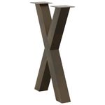 Casa si Gradina - Mobilier - Feronerie si accesorii mobila - Picioare pentru masa in forma de X, 2 buc Otel natural Otel, mărime 50x(72-73) cm (80 mm) - Infinity.ro