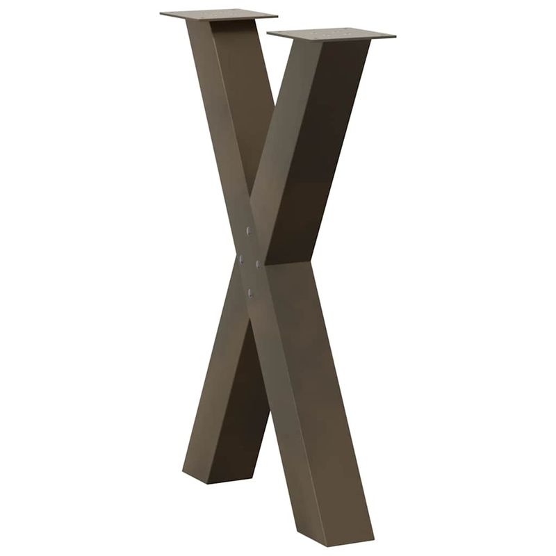 Casa si Gradina - Mobilier - Feronerie si accesorii mobila - Picioare pentru masa in forma de X, 2 buc Otel natural Otel, mărime 50x(72-73) cm (80 mm) - Infinity.ro