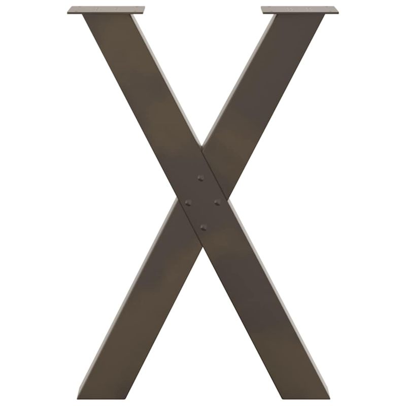 Casa si Gradina - Mobilier - Feronerie si accesorii mobila - Picioare pentru masa in forma de X, 2 buc Otel natural Otel, mărime 50x(72-73) cm (80 mm) - Infinity.ro