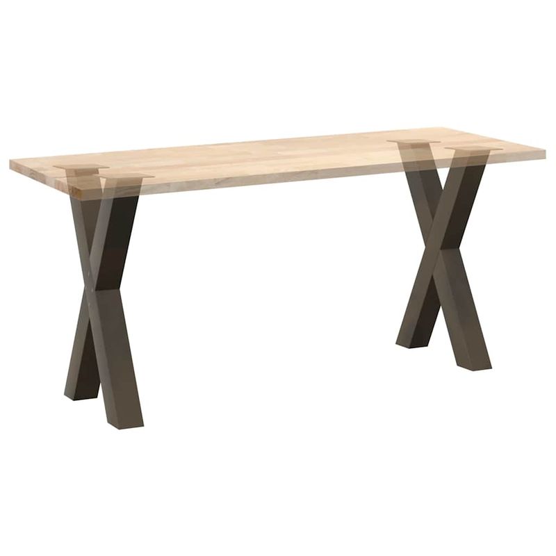 Casa si Gradina - Mobilier - Feronerie si accesorii mobila - Picioare pentru masa in forma de X, 2 buc Otel natural Otel, mărime 50x(72-73) cm (80 mm) - Infinity.ro
