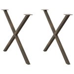 Casa si Gradina - Mobilier - Feronerie si accesorii mobila - Picioare pentru masa in forma de X, 2 buc Otel natural Otel, mărime 90x(72-73) cm (40 mm) - Infinity.ro