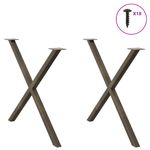 Casa si Gradina - Mobilier - Feronerie si accesorii mobila - Picioare pentru masa in forma de X, 2 buc Otel natural Otel, mărime 90x(72-73) cm (40 mm) - Infinity.ro