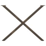 Casa si Gradina - Mobilier - Feronerie si accesorii mobila - Picioare pentru masa in forma de X, 2 buc Otel natural Otel, mărime 90x(72-73) cm (40 mm) - Infinity.ro