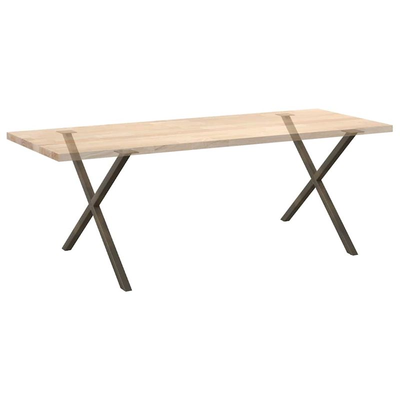 Casa si Gradina - Mobilier - Feronerie si accesorii mobila - Picioare pentru masa in forma de X, 2 buc Otel natural Otel, mărime 90x(72-73) cm (40 mm) - Infinity.ro