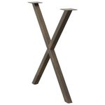 Casa si Gradina - Mobilier - Feronerie si accesorii mobila - Picioare pentru masa in forma de X, 2 buc Otel natural Otel, mărime 70x(72-73) cm (40 mm) - Infinity.ro
