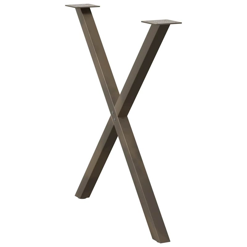 Casa si Gradina - Mobilier - Feronerie si accesorii mobila - Picioare pentru masa in forma de X, 2 buc Otel natural Otel, mărime 70x(72-73) cm (40 mm) - Infinity.ro