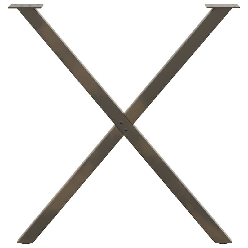 Casa si Gradina - Mobilier - Feronerie si accesorii mobila - Picioare pentru masa in forma de X, 2 buc Otel natural Otel, mărime 70x(72-73) cm (40 mm) - Infinity.ro