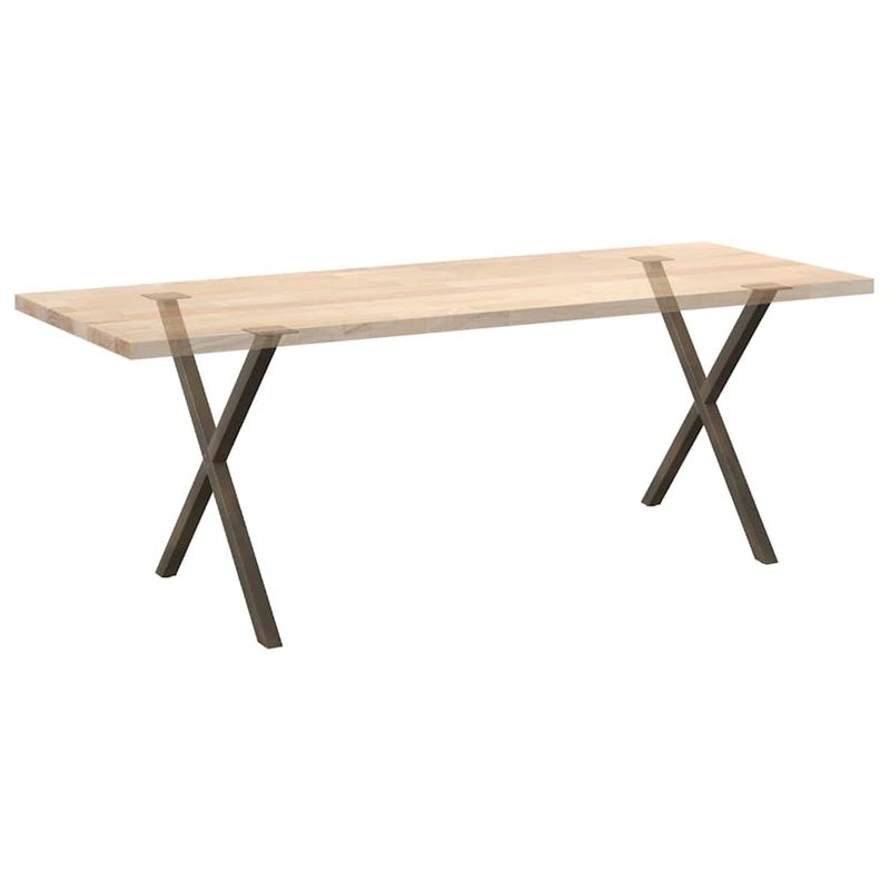 Casa si Gradina - Mobilier - Feronerie si accesorii mobila - Picioare pentru masa in forma de X, 2 buc Otel natural Otel, mărime 70x(72-73) cm (40 mm) - Infinity.ro