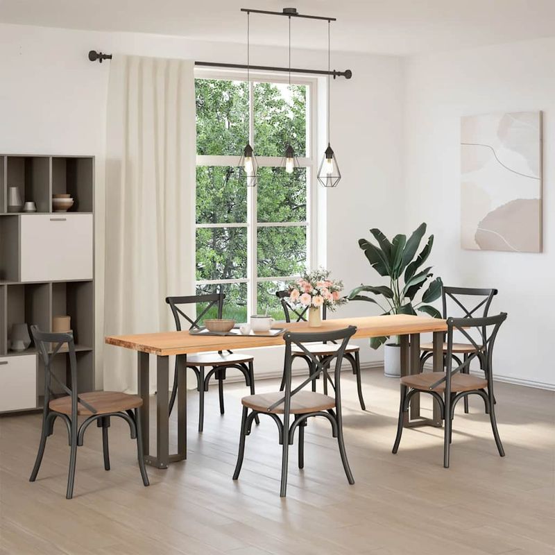 Casa si Gradina - Mobilier - Feronerie si accesorii mobila - Picioare pentru masa consola in forma T, 2 buc Otel natural Otel, mărime 38x25x(72-73) cm - Infinity.ro