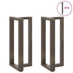 Casa si Gradina - Mobilier - Feronerie si accesorii mobila - Picioare pentru masa de bar in forma de T, 2 buc natural otel, mărime 50x35x(90-91) cm - Infinity.ro