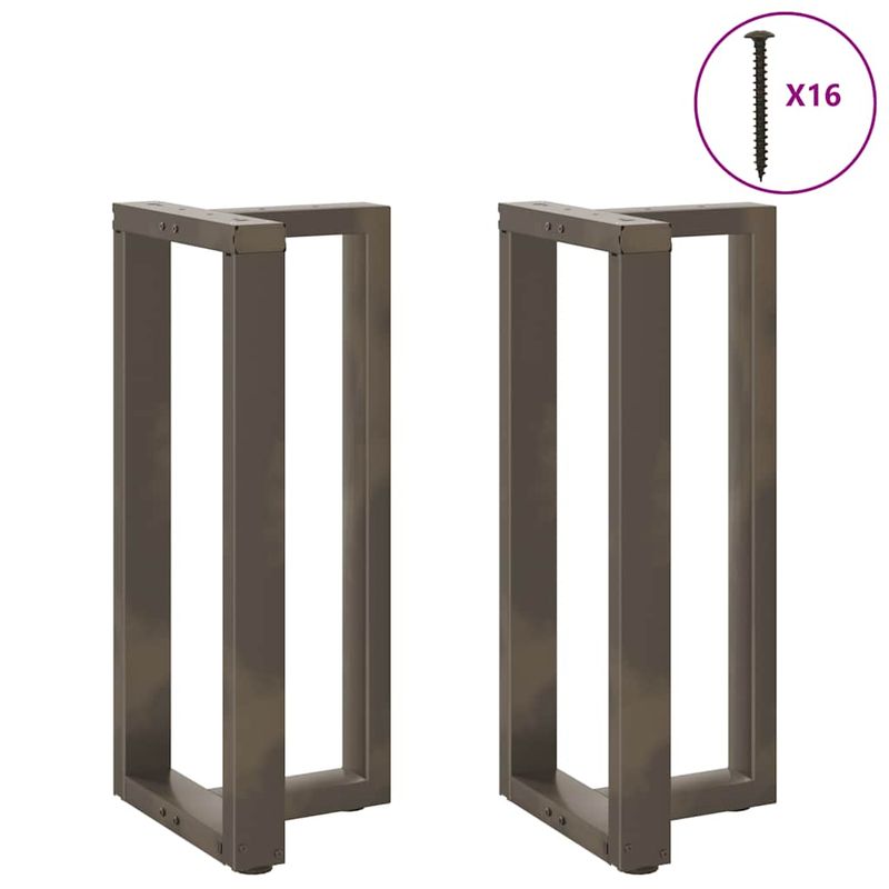 Casa si Gradina - Mobilier - Feronerie si accesorii mobila - Picioare pentru masa de bar in forma de T, 2 buc natural otel, mărime 50x35x(90-91) cm - Infinity.ro
