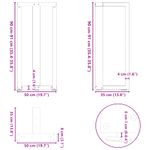 Casa si Gradina - Mobilier - Feronerie si accesorii mobila - Picioare pentru masa de bar in forma de T, 2 buc natural otel, mărime 50x35x(90-91) cm - Infinity.ro