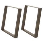 Casa si Gradina - Mobilier - Feronerie si accesorii mobila - Picioare pentru masa in forma de U 2 buc Otel natural Otel - Infinity.ro