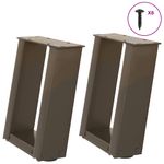 Casa si Gradina - Mobilier - Feronerie si accesorii mobila - Picioare pentru masuta cafea in forma U 2 buc Otel natural Otel - Infinity.ro