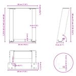 Casa si Gradina - Mobilier - Feronerie si accesorii mobila - Picioare pentru masuta cafea in forma U 2 buc Otel natural Otel - Infinity.ro