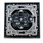 Casa si Gradina - Electrice - Prize - Priza Simpla Negru cu Rama din Sticla - Infinity.ro