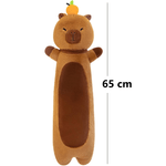 Jucarii, Copii si Bebe - Jucarii si jocuri - Jucarii de plus - Jucarie Plus Tip Perna Capybara, pentru copii +3ani si adulti, lungime 65cm, culoare Maro ABYZ™ - Infinity.ro
