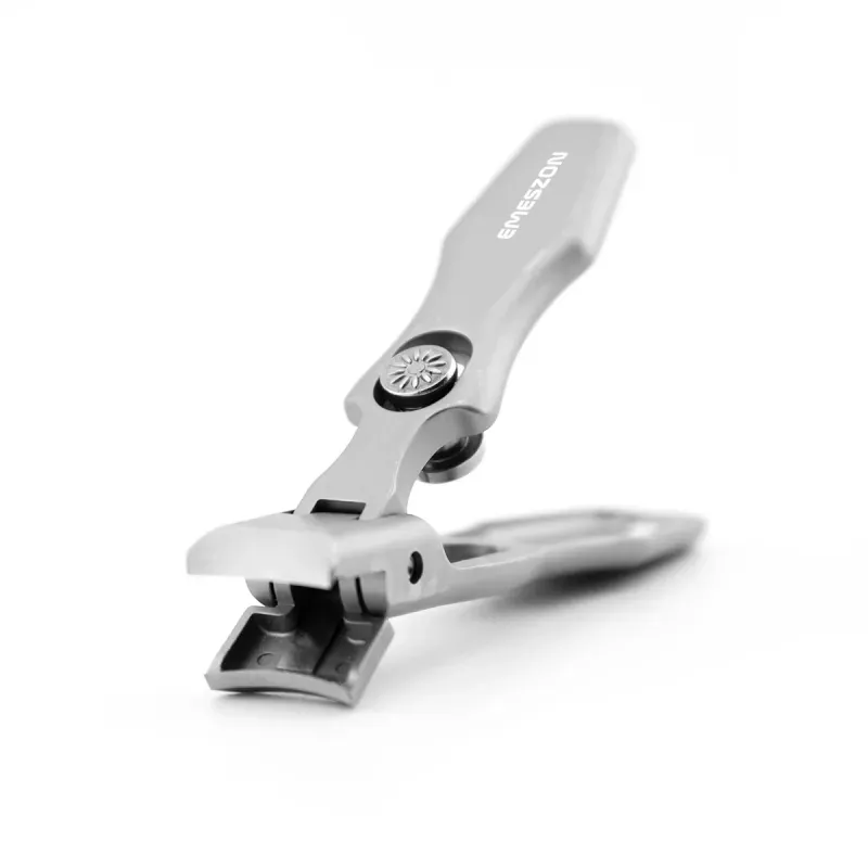 Ingrijire personala si Cosmetice - Manichiura si pedichiura - Unghiere si clesti manichiura & pedichiura - Set Profesional ingrijire unghii, EMESZON® U1, Unghiera din otel dur sablat, Pila transparenta, pentru unghii dure, gri - Infinity.ro