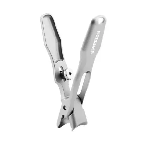 Set Profesional ingrijire unghii, EMESZON® U1, Unghiera din otel dur sablat, Pila transparenta, pentru unghii dure, gri