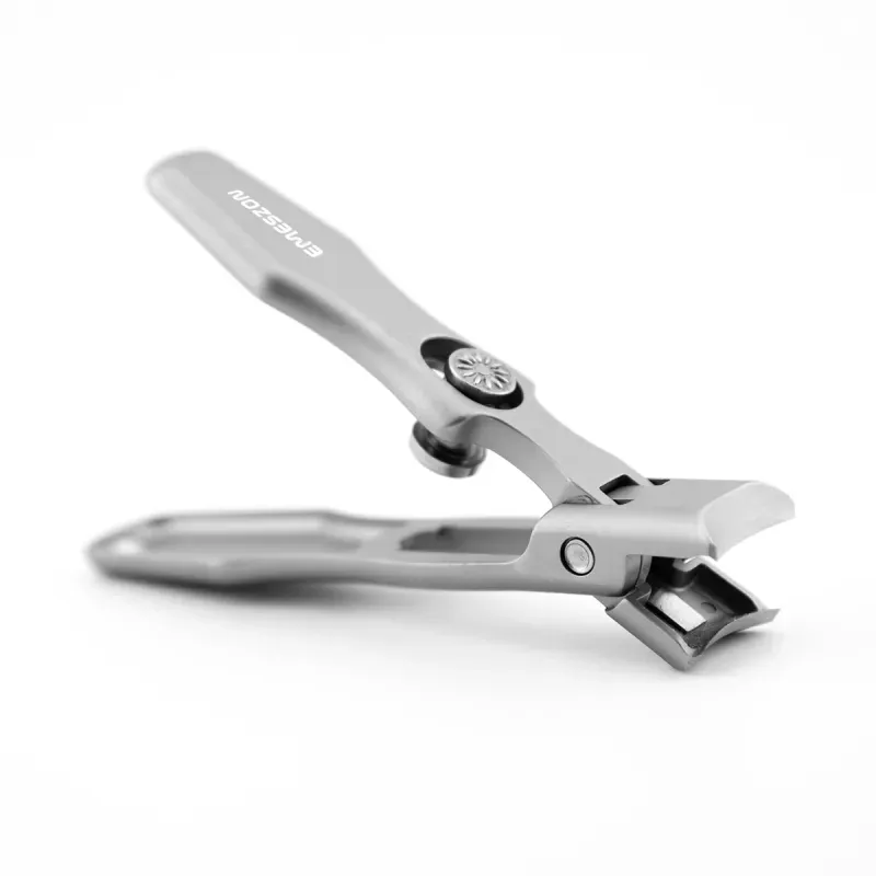 Ingrijire personala si Cosmetice - Manichiura si pedichiura - Unghiere si clesti manichiura & pedichiura - Set Profesional ingrijire unghii, EMESZON® U1, Unghiera din otel dur sablat, Pila transparenta, pentru unghii dure, gri - Infinity.ro