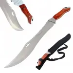 Sport si Outdoor - Camping - Cutite, bricege si accesorii - Cutite si bricege - Cutit tip maceta de gradinarit Foxter Crocodile, 47 cm, lama ferastrau, husa lama - Infinity.ro