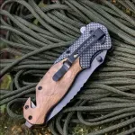 Sport si Outdoor - Camping - Cutite, bricege si accesorii - Cutite si bricege - Cutit pliabil de supravietuire tip briceag Foxter, 21 cm, spargator geamuri si taietor de centuri - Infinity.ro