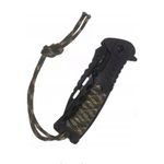 Sport si Outdoor - Camping - Cutite, bricege si accesorii - Cutite si bricege - Cutit pliabil pentru camping si drumetii, 21.5 cm, cremene, fluier, sfoara - Infinity.ro