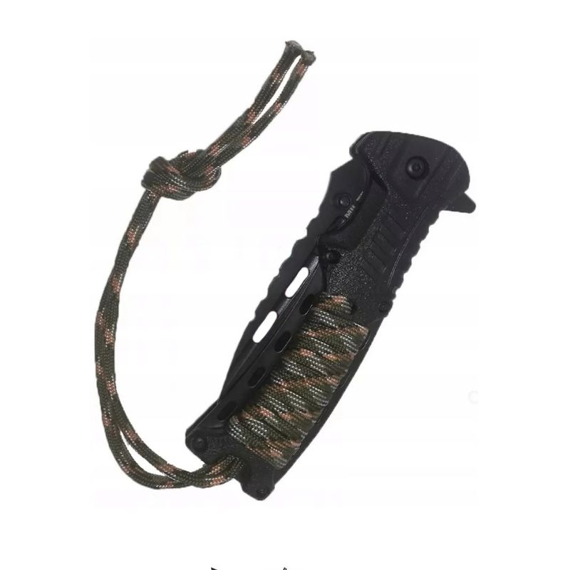 Sport si Outdoor - Camping - Cutite, bricege si accesorii - Cutite si bricege - Cutit pliabil pentru camping si drumetii, 21.5 cm, cremene, fluier, sfoara - Infinity.ro