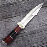 Sport si Outdoor - Camping - Cutite, bricege si accesorii - Cutite si bricege - Cutit tactic pentru camping si drumetii Foxter, 29 cm, otel si lemn, teaca inclusa - Infinity.ro