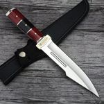 Sport si Outdoor - Camping - Cutite, bricege si accesorii - Cutite si bricege - Cutit tactic pentru camping si drumetii Foxter, 29 cm, otel si lemn, teaca inclusa - Infinity.ro