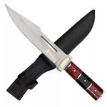 Sport si Outdoor - Camping - Cutite, bricege si accesorii - Cutite si bricege - Cutit tactic pentru camping si drumetii Foxter, 29 cm, otel si lemn, teaca inclusa - Infinity.ro