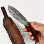 Sport si Outdoor - Camping - Cutite, bricege si accesorii - Cutite si bricege - Cutit de vanatoare si camping Foxter, 20 cm, din lemn si otel, toc inclus - Infinity.ro