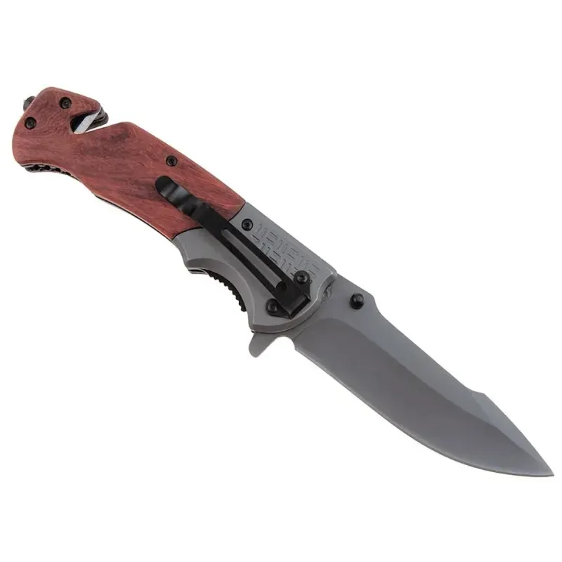 Sport si Outdoor - Camping - Cutite, bricege si accesorii - Cutite si bricege - Cutit pliabil Foxter, tip briceag, ideal pentru camping si vanatoare, 23 cm, clema agatare - Infinity.ro