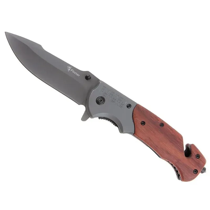 Sport si Outdoor - Camping - Cutite, bricege si accesorii - Cutite si bricege - Cutit pliabil Foxter, tip briceag, ideal pentru camping si vanatoare, 23 cm, clema agatare - Infinity.ro