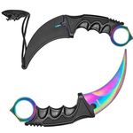 Sport si Outdoor - Camping - Cutite, bricege si accesorii - Cutite si bricege - Cutit pliabil Karambit Foxter CS:GO Claw, 19 cm, otel inoxidabil, clema agatare, multicolor - Infinity.ro