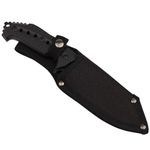 Sport si Outdoor - Camping - Cutite, bricege si accesorii - Cutite si bricege - Cutit militar tactic de vanatoare Foxter, lama fixa, 23 cm, teaca inclusa, negru - Infinity.ro