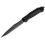 Sport si Outdoor - Camping - Cutite, bricege si accesorii - Cutite si bricege - Cutit militar tactic de vanatoare Foxter, lama fixa, 23 cm, teaca inclusa, negru - Infinity.ro